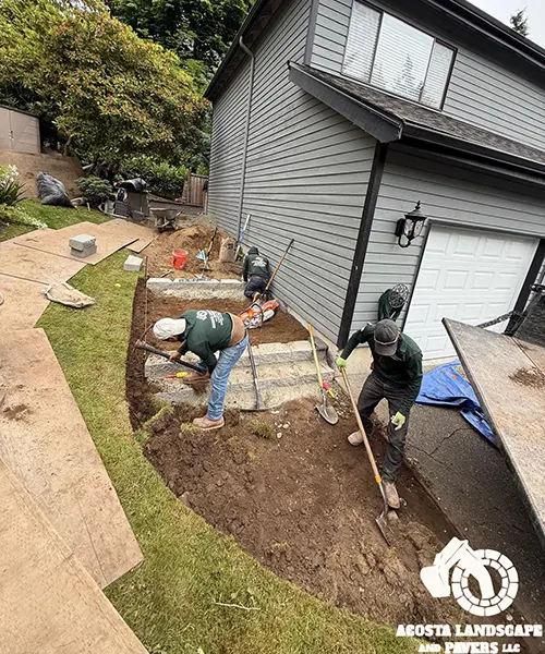 Retaining Wall & Steps